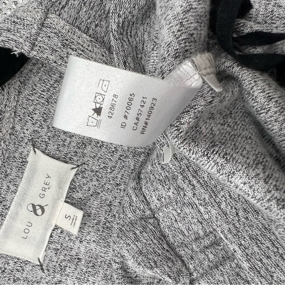 Lou & Grey Marlknit Blouson Mini Dress Sweater Heathered Gray Jersey S - Picture 9 of 9